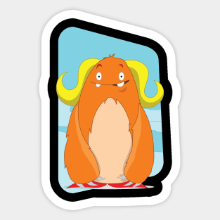 Orange Yeti Sticker